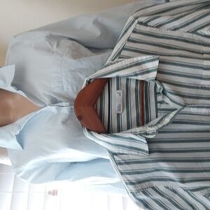 Two (2) 100% Cotton Button Down Shirts; Womens Size Medium